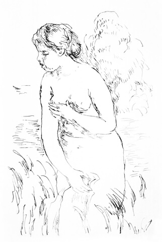 Standing Bather Down To The Knees Coloring Page